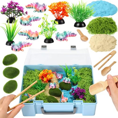Jenaai Axolotl Sensory Bin Axolotl Sandbox Sand Kit Sensory Bin Filler Toy - style: Axolotl
