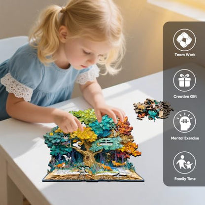 Bovearto Puzzles for Adults 1000 Pieces, Tree of Life Puzzle - color: Book Tree, size: 1000pcs