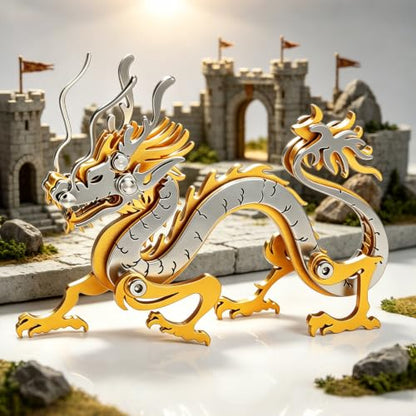 3D Metal Puzzles for Adults, Zodiac Sign Gold Dragon 51 Pieces - color: A9-dragon