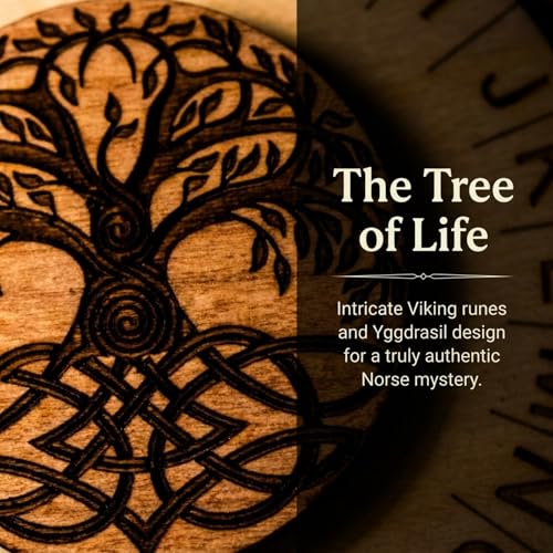 Yggdrasil Cipher Wheel - Create Messages in Viking Runes - size: Yggdrasil Cipher