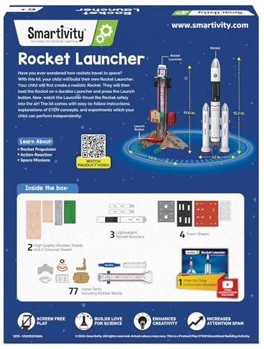 Smartivity DIY Rocket Launcher STEM Kit for Kids 6-12 Years - style: Rocket Launcher