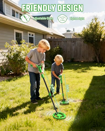 KAIWEETS Kids Metal Detector, 2026 New Animated Color Screen, Adjustable Stem, Lightweight, Treasure Hunt Gift, Complete Starter Kit with Backpack, Bonus Coins, Shovel, Rake (Explorer LITE)