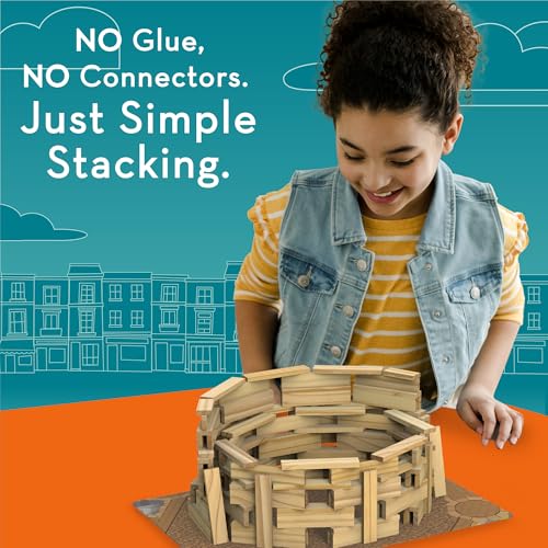 MindWare KEVA Models Monuments - 154 Wooden Building Planks & Step-by-Step Instructions to Build Iconic World Landmarks