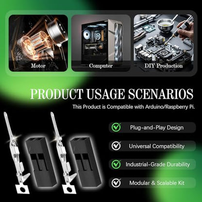 50 Sets / 150 Pieces for Dupont 2.54mm 2Pin Black Male Connector - size: 2-Pin Male, style: Black-Single Row