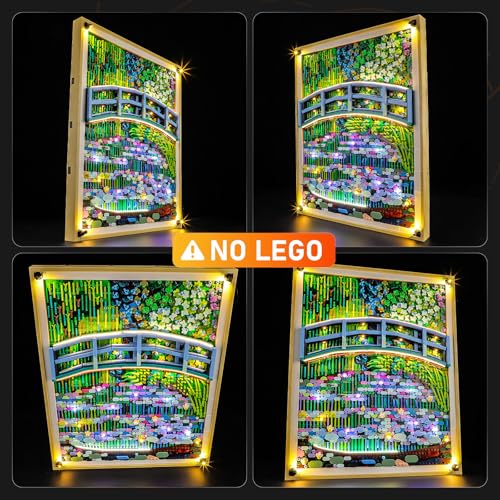 LIGHTAILING Led Light for Lego-31220 Art Claude Monet – Bridge Over a Pond of Water Lilies - Easy Install, Hidden Wiring, Home Decor & Gift-Ready (Model Not Included)