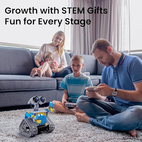 Sillbird Building Robot Kit with Remote Control STEM Gift for Boys Age 8-12 - color: 2-blue