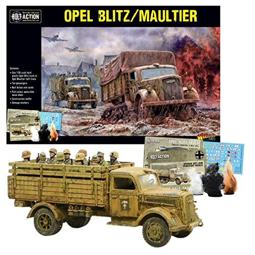 Wargames Delivered - Warlord Games Bolt Action: Tank War - Opel Blitz/Maultier, World War Two Miniatures, 28mm Scale Tank Model for Miniature Wargaming - color: Opel Blitz/Maultier