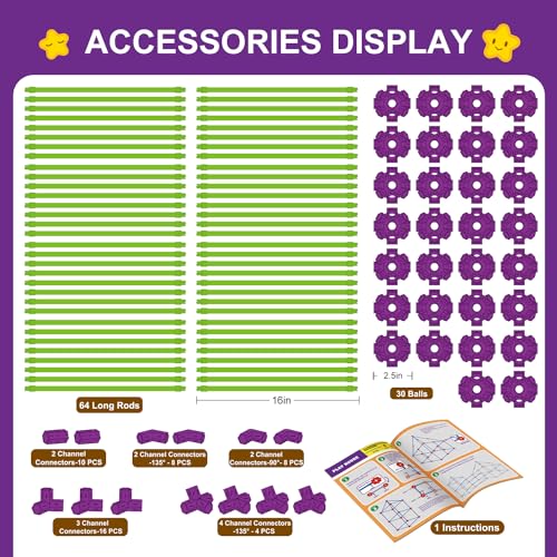 SpringFlower Fort Building Kit for Kids, for Boys and Girls - color: Purple