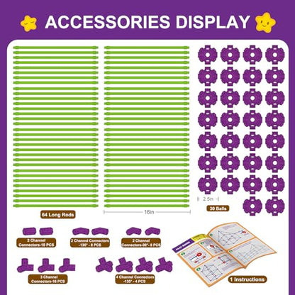 SpringFlower Fort Building Kit for Kids, for Boys and Girls - color: Purple