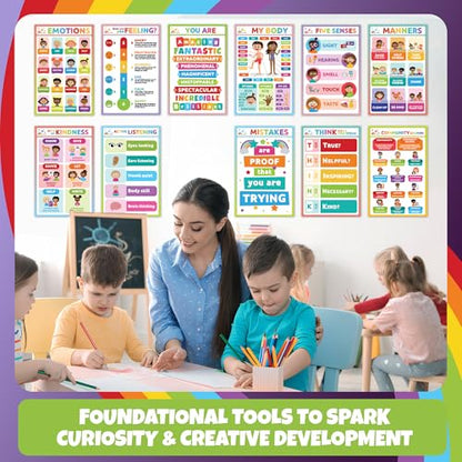 Sproutbrite 11 Pack 11" x 17" - Academic Foundation & Early Learning Bundle - color: Multicolor