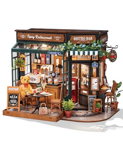 Rowood DIY Miniature Dollhouse Craft Kits for Adults-Tipsy Restaurant - style: Tipsy Restaurant