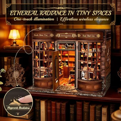 SUNNINO Book Nook Kits for Adults - Book Nook Kit Doll House - color: Hogg Bookstore