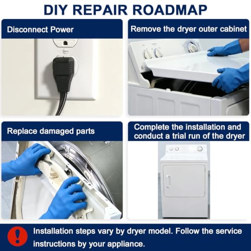 WE49X20697 Dryer Bearing Kit Replacement for Select GE Dryers