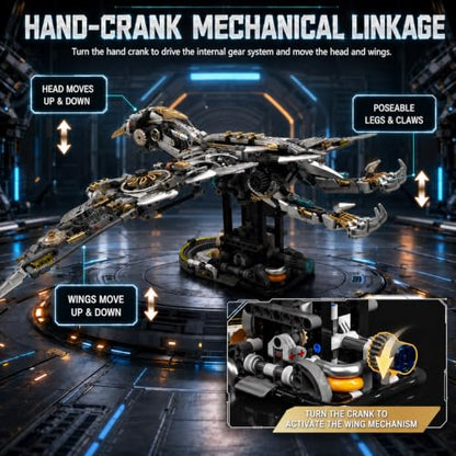 Mechanical Dinosaur Building Set, 1266-Piece Pterosaur Model Kit for Adults - color: Mechanical Pterosaur