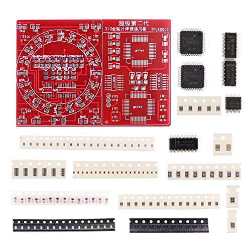 Soldering Practice Kit,DIY SMD SMT Welding Practice Soldering Skill Training Board (Soldering-120 Elements) - style: Soldering-120 Elements