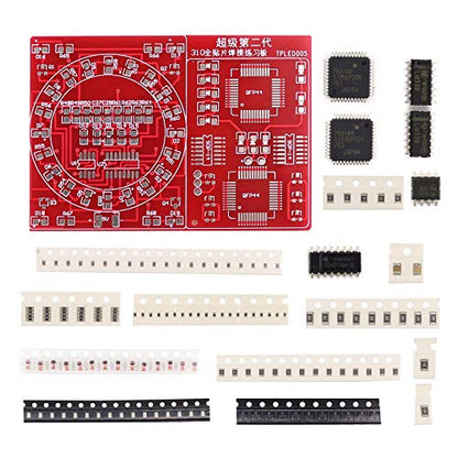 Soldering Practice Kit,DIY SMD SMT Welding Practice Soldering Skill Training Board (Soldering-120 Elements) - style: Soldering-120 Elements