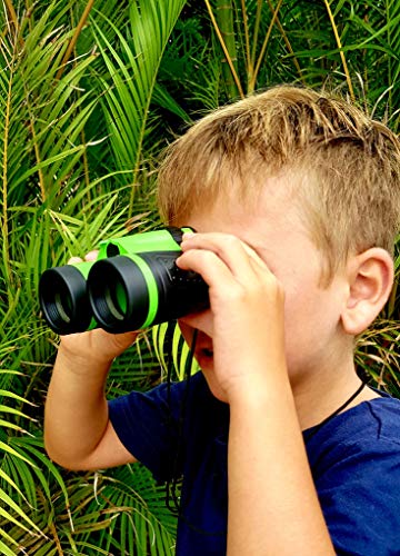 Adventure Kidz - Outdoor Exploration Kit, Binoculars with Case, Flashlight, Compass, Whistle, Magnifying Glass, Backpack, Bundle (28 Items)