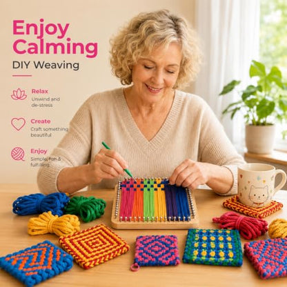 SOOHAOLISS 468PCS Cotton Loops for Potholders 7" with 12 Rainbow Colors - color: 7‘’ 468pcs in 12 Rainbow Colors
