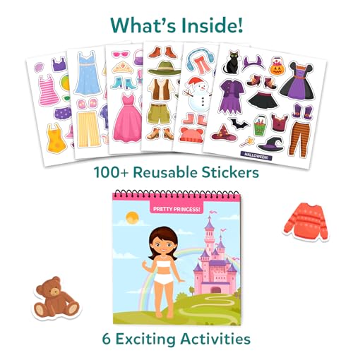 Skillmatics Peelies Dress Up – Reusable Sticker Book, Activity for Toddlers - style: Dress Up