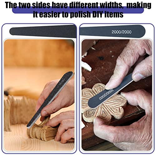 Honoson 10 Pcs Sanding Sticks for Plastic Models, Low Grits, Water Drop - style: Water Drop Style