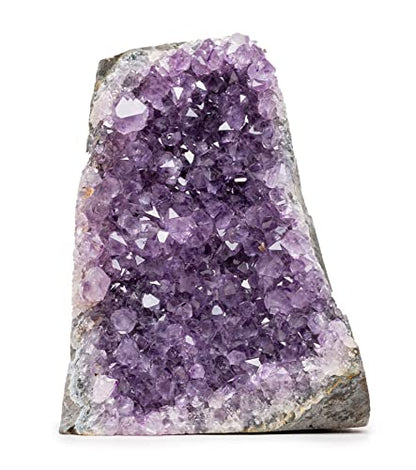 1 to 1.5 Lb Amethyst Crystal Geode From Uruguay – 3.5" to 6" Height, Natural Large Amethyst Cluster Rock – Crystals and Healing Stones - style: 1 lb to 1.5 lb