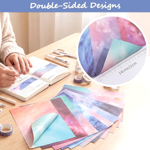 Galaxy Gradient Scrapbook Paper Pack, 60 Sheets, 14 x 21 cm - color: Galaxy Gradient