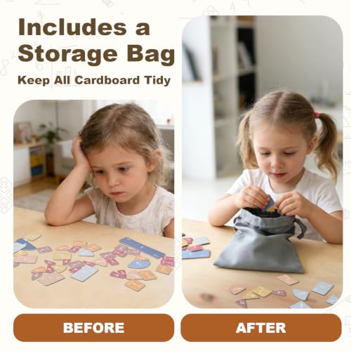 Magnetic Fraction Manipulatives for Kids, Fraction Tiles & Circles with Magnetic Fraction Board, Dry-Erase Activities for Comparing & Learning Fractions, Elementary Classroom Math Teaching Aid - size: 8.8 × 21.9 in