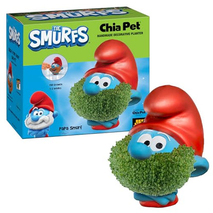 Chia Pet Papa Smurf Terracotta Planter with Seed Pack - color: Papa Smurf