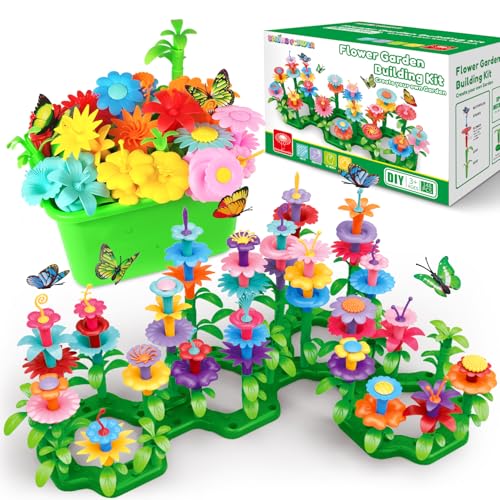 SpringFlower Flower Garden Building Toys, for Girls 3 4 5 6 7 Years Old