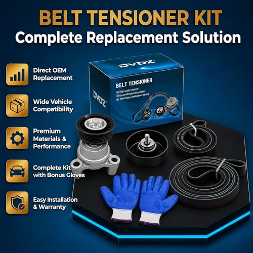 Serpentine Belt Tensioner Idler Pulley Kit with EPDM Belts Compatible with Chevy Silverado 1500 Avalanche Tahoe 2009-2013, GMC Sierra 1500 Yukon 2010-2013, Hummer H2 H3 2009, Replace 39083, 36299 - size: 39083+36299+4PK902+6PK2370