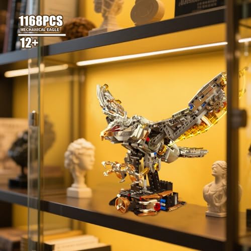 Mechanical Eagle Building Set with Light, Compatible with Lego for Adult, Rotatable Eagle Building Blocks, Gift for Girls Boys Teens Age 12+ (1168 PCS) - style: Mechanical Eagle
