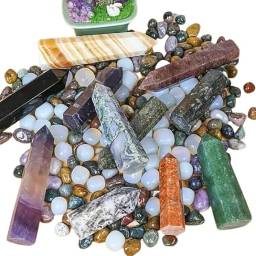 1-6lb Crystal Mystery Box - Surprise Selection of Healing Stones, Worry Stones, Raw Crystals & More (3lb) - size: 3lb