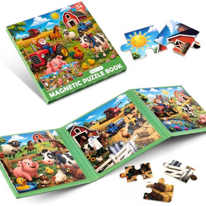 Biarek Farm Animals Magnetic Puzzles for Kids 3-5, 37-Piece Travel Set - color: Farm Animals - 37 Pieces