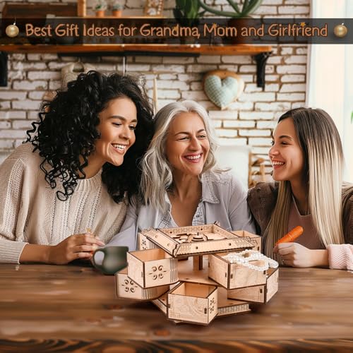 3D Wooden Puzzles for Adults - Mechanical Dragon Treasure Chest Model Kit, DIY Engineering Project, Unique Gift for Women, Collectible Art and Home Display - style: Mechanical Dragon Treasure