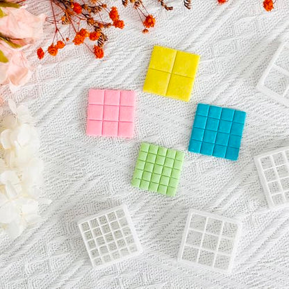 Xaekicr Grid Square Polymer Clay Cutters Set – 4PCS Geometric Clay Cutters for DIY Jewelry Making, Clay Tools for Polymer Clay Molds and Earring Projects - color: L color