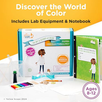 YELLOW SCOPE Paper Chromatopgraphy Science Kit for Kids, Toddler Activities, Preschool Learning Activities, STEM Kits for Girls and Boys, Educational & Fun for Ages 8 to 12 - style: Paper Chromatography Kit