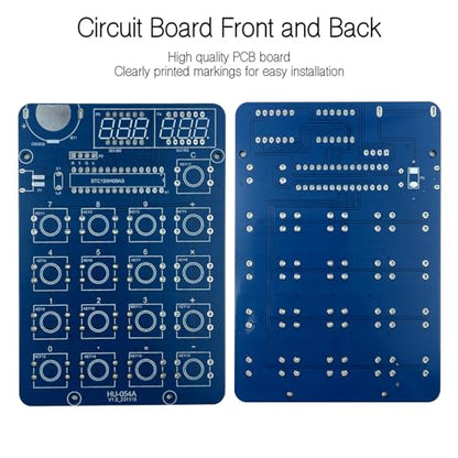EIELE Electronic Calculator Soldering Practice Kit Resistance Resistance Calculator Multifunction Transparent Case Electronic Learning Kit