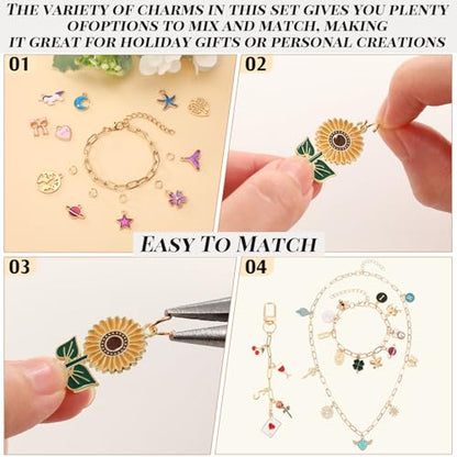 Tudomro 440 Pcs Charms Lip Gloss Keychain DIY Making Kit,Classic - style: Classic