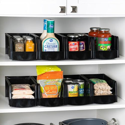 IRIS USA 8-Pack, Medium Stackable Storage Bins, Black - size: Medium - 8 Pack