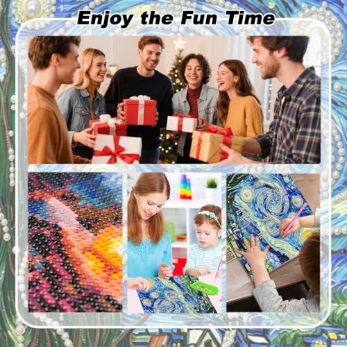 Pearl Art Kits for Adults,Starry Night Pearl Diamond Painting Kits,Wall Art - color: DP04513