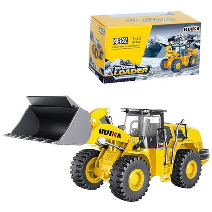 1/60 Wheeled Loader Heavy Duty Construction Metal Bulldozer, Loder Vehicle Toys for Kids, Outdoor Sandbox Car Toys, Birthday Gift Toddler Boy Kid - color: Loader -1813-1/60