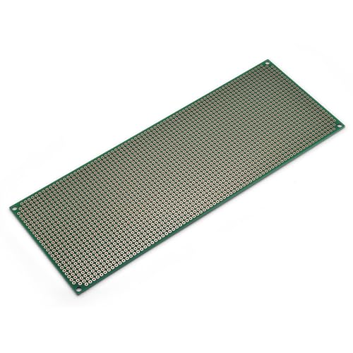 Double Sided ENIG Perf Board, PCB Board, Electronic Circuit Board for DIY Prototype Circuit, FR4, Plated Through Hole Solder Prototype Board, ST-PERF-3-8 (3" x 8") - style: 3" x 8"
