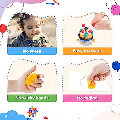 Aestd-ST Air Dry Clay 160 Colors, Modeling Clay for Kids, DIY Magic Clay