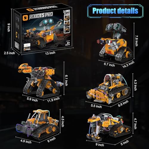 STEM Robotics Kit for Kids 8-12, APP & Remote Control Robot Building Kits