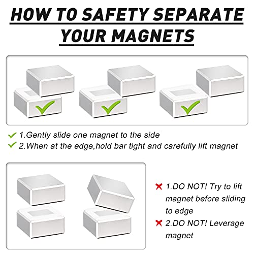 MIKEDE Strong Magnets, 40x40x20 mm/1.57x1.57x0.79 in Large Neodymium Magnet - size: 40x40x20mm