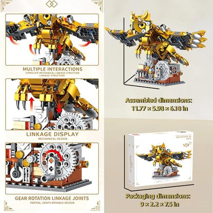 Mechanical Owl Building Sets for Adults, STEM Creator Model