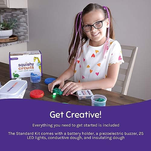 Squishy Circuits Standard Kit - Explore Electrical Circuits with Play Dough - STEM Science Kits for Kids Age 8-12 - Fun and Educational at Home, Classroom, Camp, and More! - style: Standard Kit
