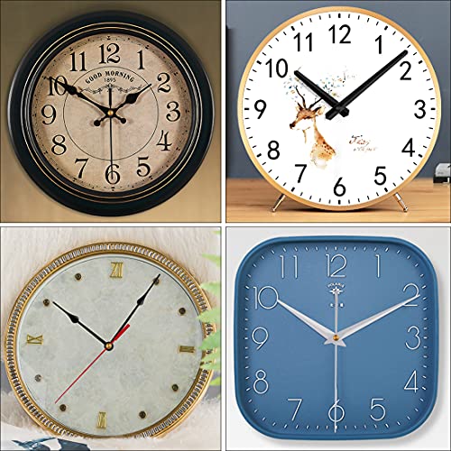 EMOON 4 Pieces Clock Mechanism Replacement Kit with 8 Pack Clock Hands, Silent Sweep Clock Motor Kit Battery Operated for Clock Repair DIY Replacement, Custom Clock - size: Total Shaft Length 5/8 in