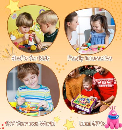 Air Dry Clay 80 Packs Foam Clay Air Dry Foam Clay for Kids, Moldable Super Light Weight Clay Perfect for Arts, Crafts, Classroom Teaching - color: 10 colors
