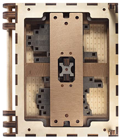 The Original Codex Silenda - The Build Your Own 3D DIY Mechanical Wooden Puzzle Book - Can You Unlock Each Page to Open the Next? Amazing DaVinci Brain Challenge Puzzle Box for Teens or Adults